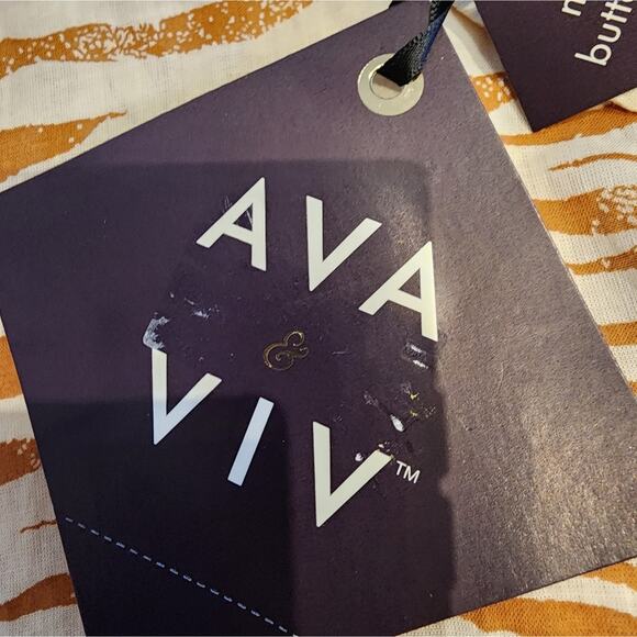 New Ava & Viv Lightweight Animal Print Zebra Top Cool Size 1X - Picture 7 of 8